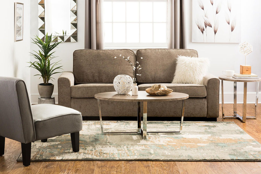 Karastan Serenade Andante Gray Area Rug by Studio Room Scene Featured