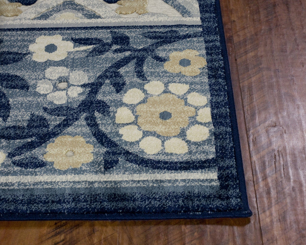 KAS Anna 8723 Ivory/Blue Serafina Area Rug Main Image Feature