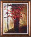 Art Effects Vase Of Red Flowers Wall Art by Christine Stewart
