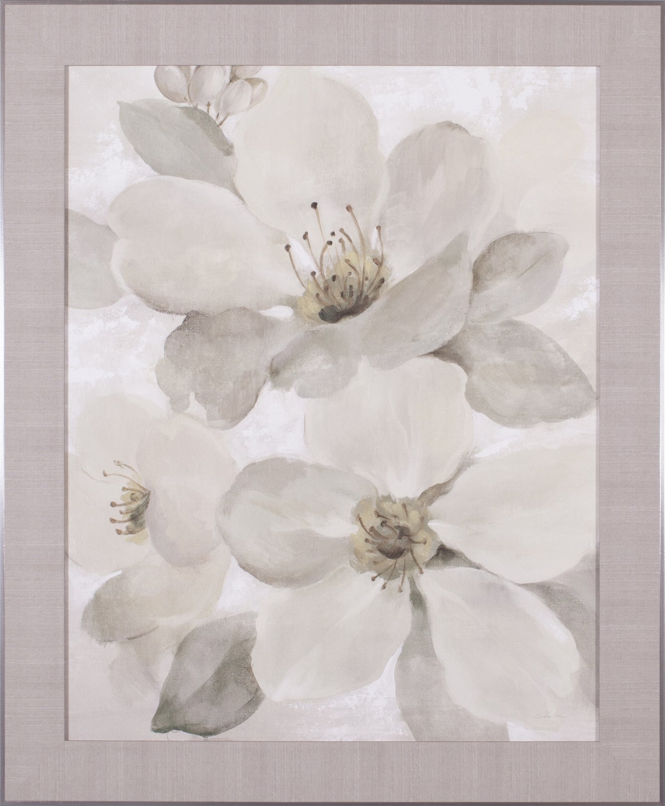 Art Effects White On Floral I Wall Art by Silvia Vassileva