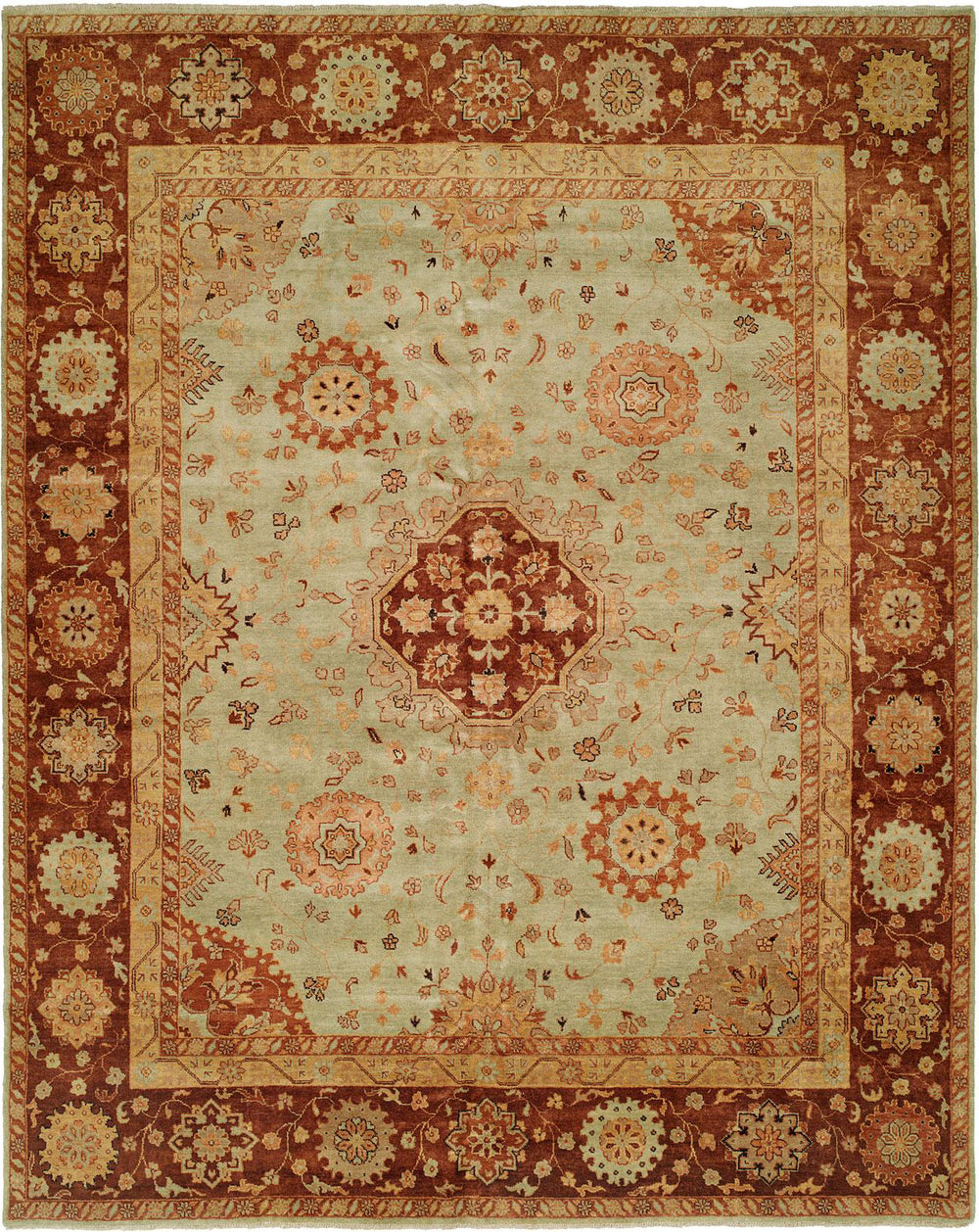 Kalaty Antalya AT-387 Pale Pistachio/Hopi Clay Area Rug