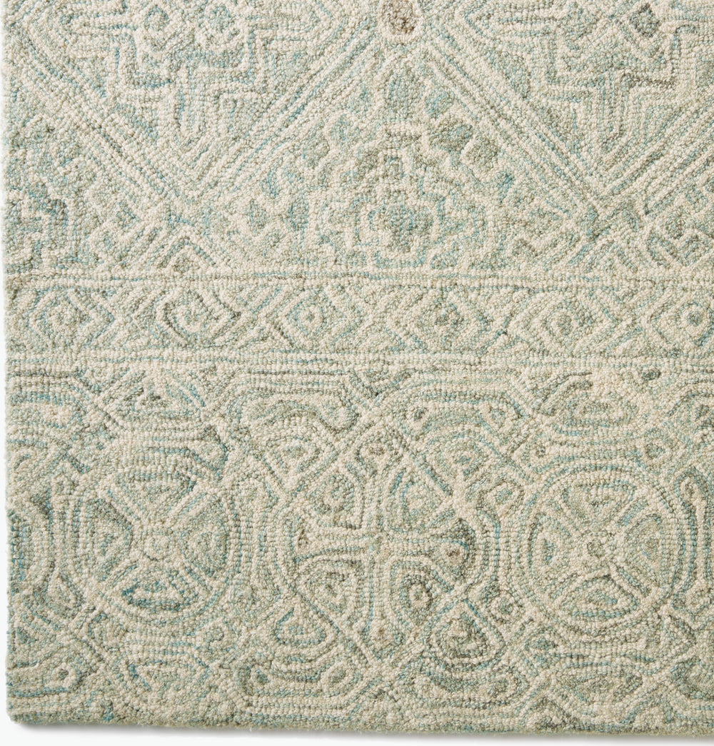 Azura AZM01 Ivory/Grey/Teal Area Rug by Nourison Room Image Feature