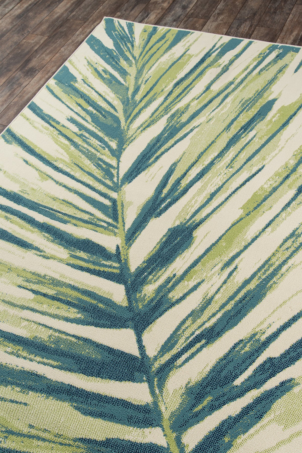 Momeni Baja BAJ27 Green Area Rug Corner Image Feature