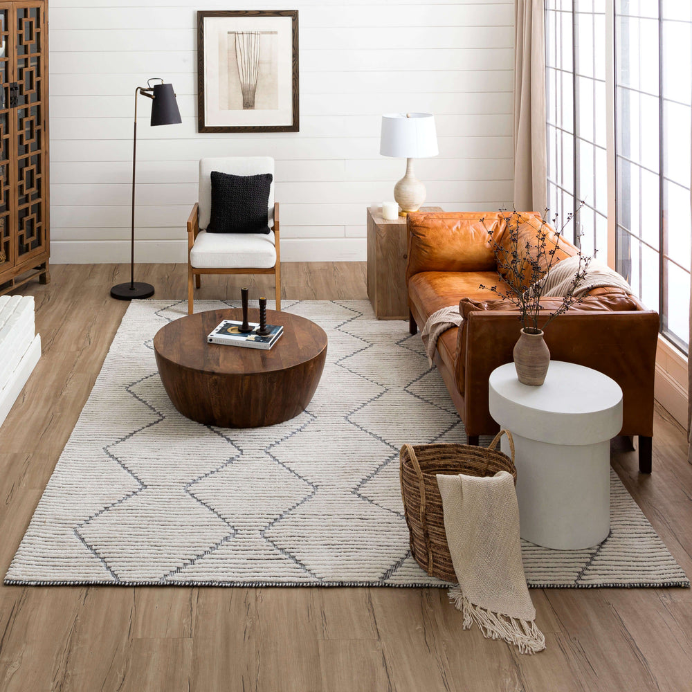 Karastan Sirocco Beni Black/White Area Rug by Drew and Jonathan Lifestyle Image Feature