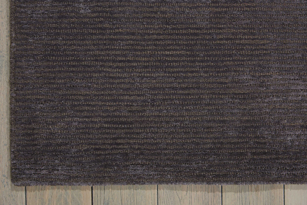 Calvin Klein CK221 Ravine Furrow RAV01 Night Shade Area Rug Corner Shot Feature
