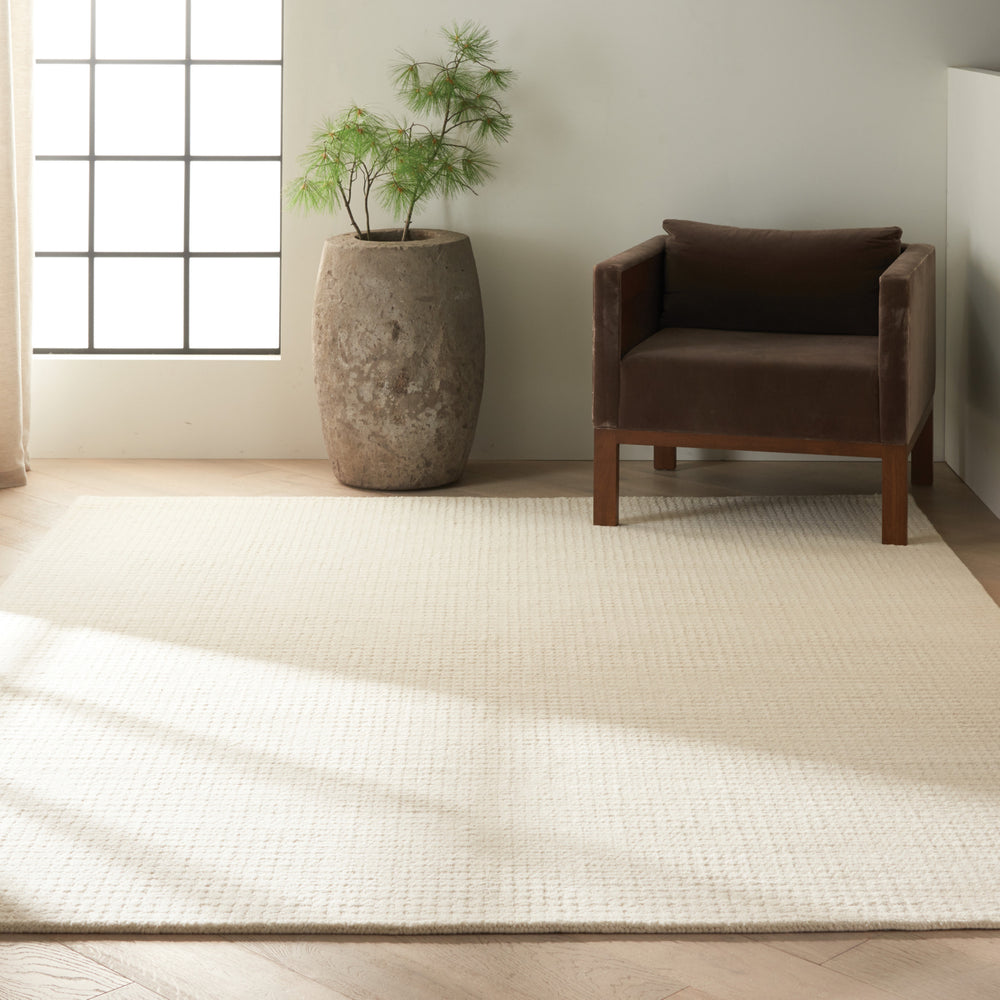 Calvin Klein CK830 Las Vegas Ivory Area Rug Room Scene Feature