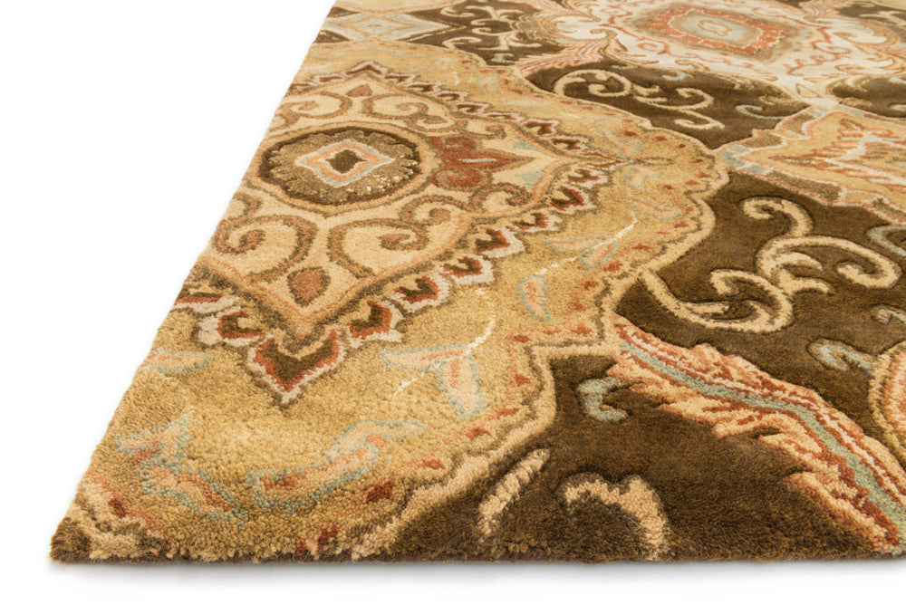 Loloi Fulton FT-04 Light Brown Area Rug Corner Feature
