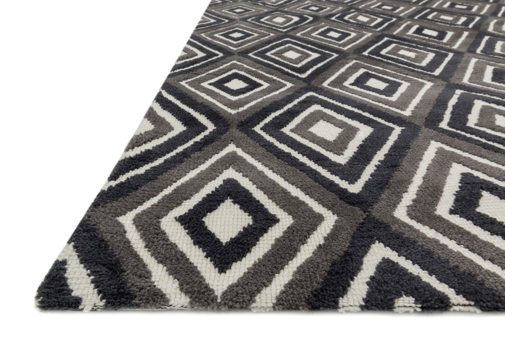 Loloi Cassidy HCD07 Grey / Charcoal Area Rug Corner Feature
