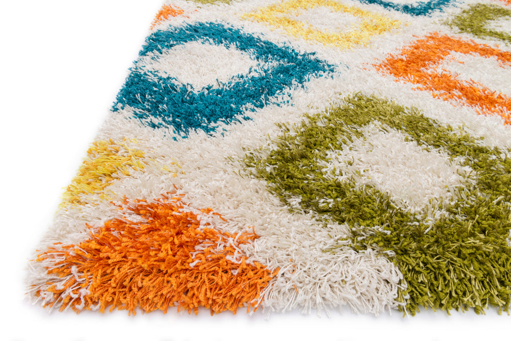 Loloi Cosma HCO06 Ivory / Multi Area Rug Corner Feature
