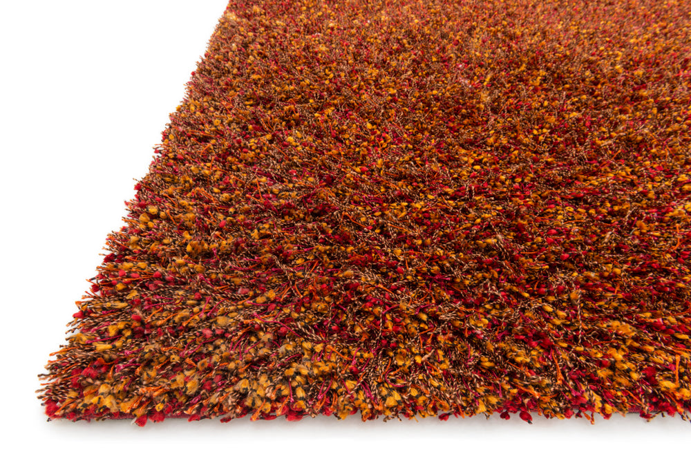 Loloi Dion Shag DS-01 Rust Area Rug Corner Feature