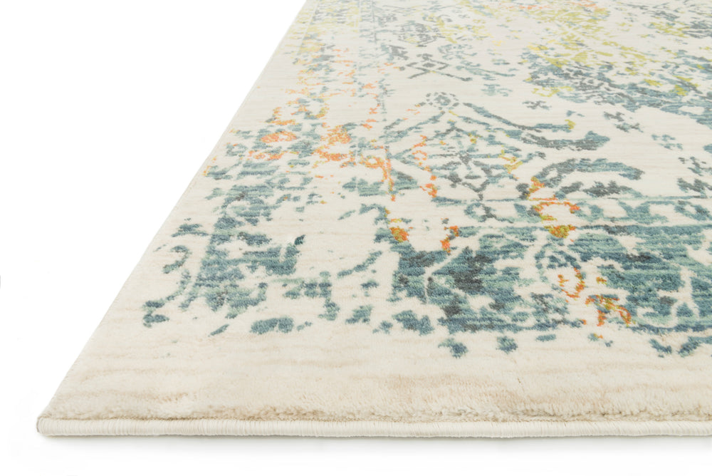 Loloi Lyon HLZ14 Ivory / Slate Area Rug Corner Feature