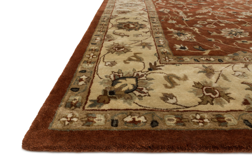 Loloi Yorkshire YK-03 Rust / Light Gold Area Rug Corner Feature