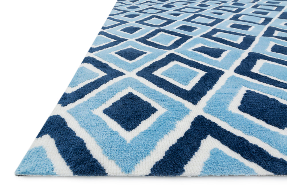 Loloi Zoey HZO04 Blue Area Rug Corner Feature