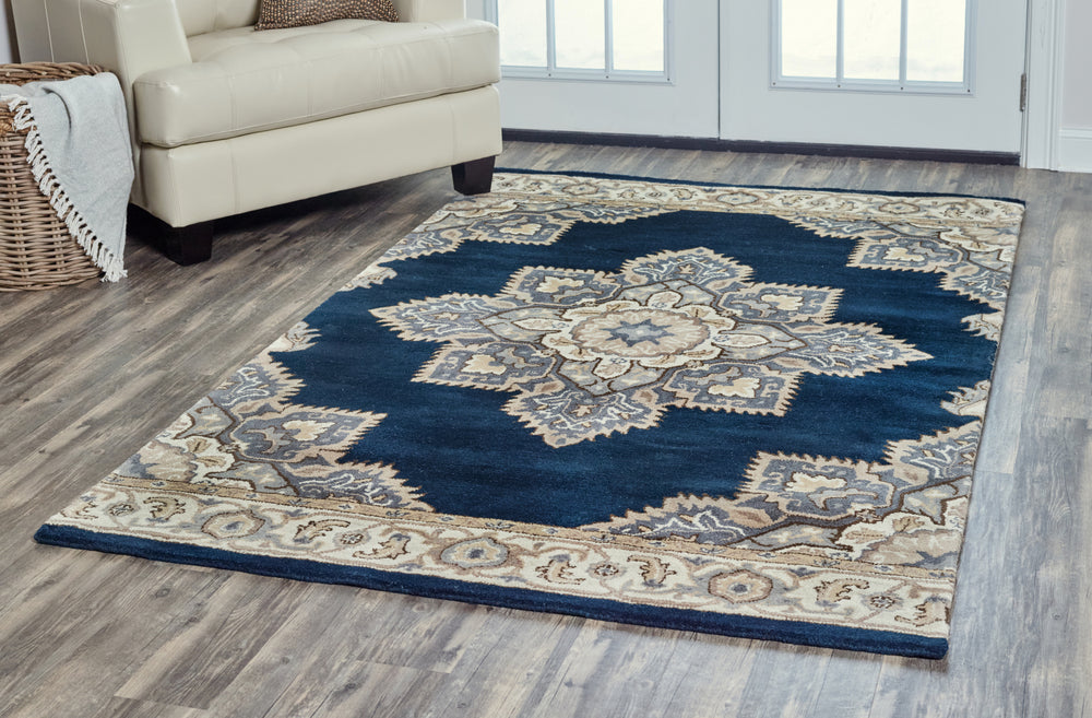 Rizzy Arden Loft-Crown Way CW9394 Indigo Area Rug Feature