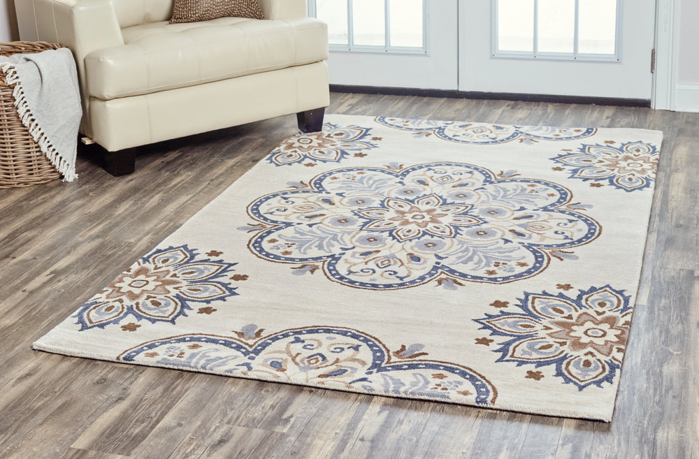 Rizzy Arden Loft-Crown Way CW9396 Light Gray Area Rug Feature