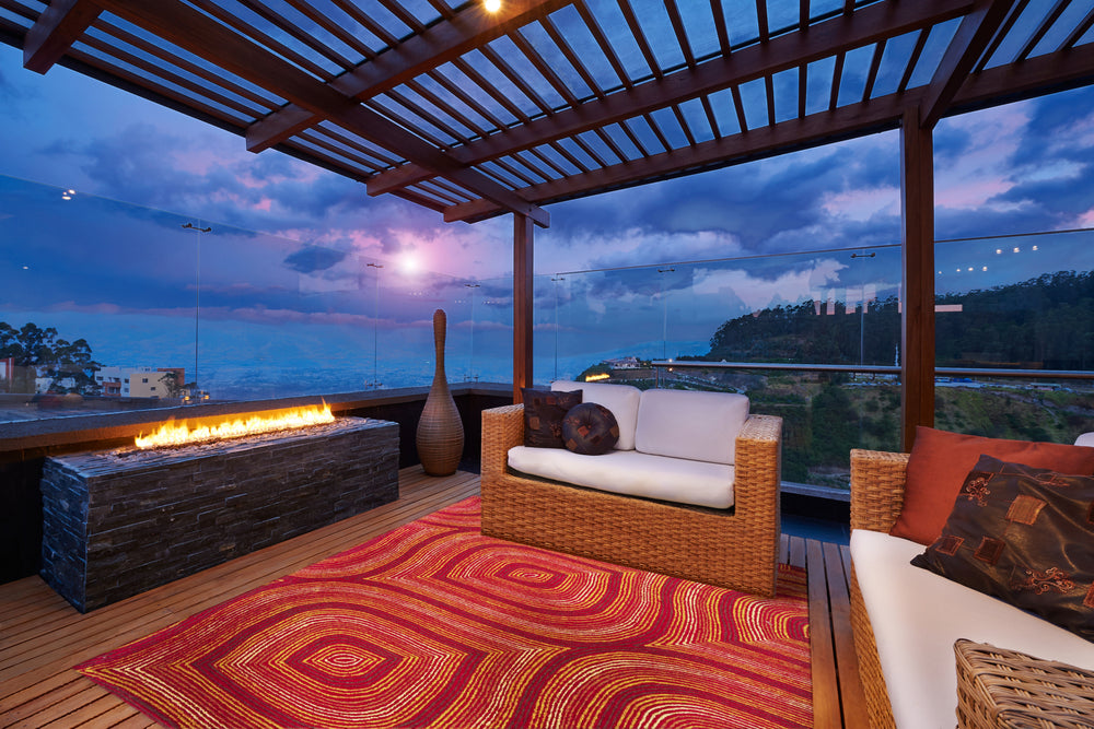KAS Home Escape 7906 Red Raindrops Area Rug by Donny Osmond Main Image Feature