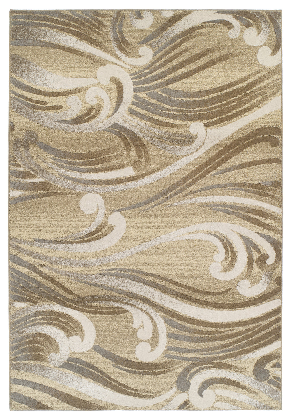 KAS Home Timeless 8007 Natural Scrolls Area Rug by Donny Osmond