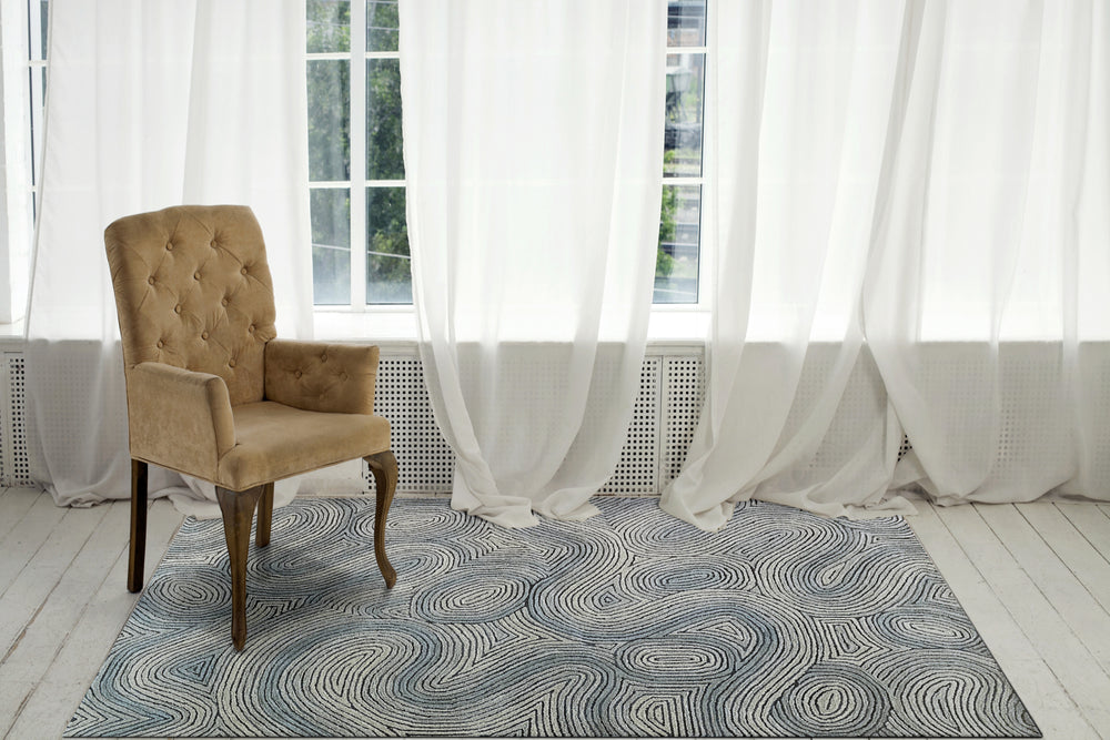 Dynamic Rugs Ariana 8183 Taupe Charcoal Area Rug Lifestyle Image Feature