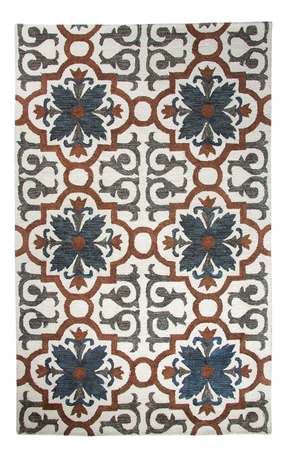 Dynamic Rugs Casual 92336 Rust/Blue Area Rug