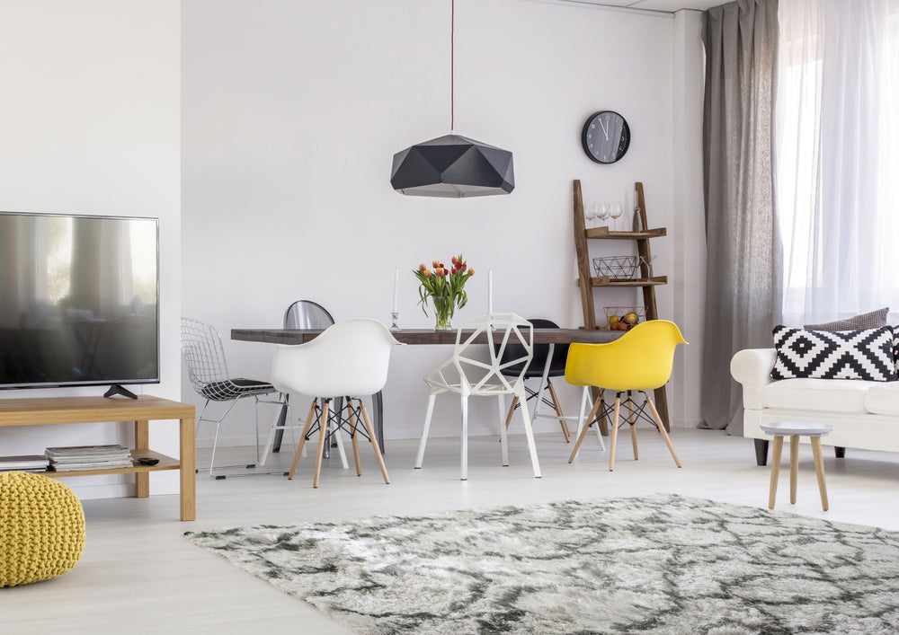 Dynamic Rugs Loft 3101 Silver/Brown Area Rug Lifestyle Image Feature