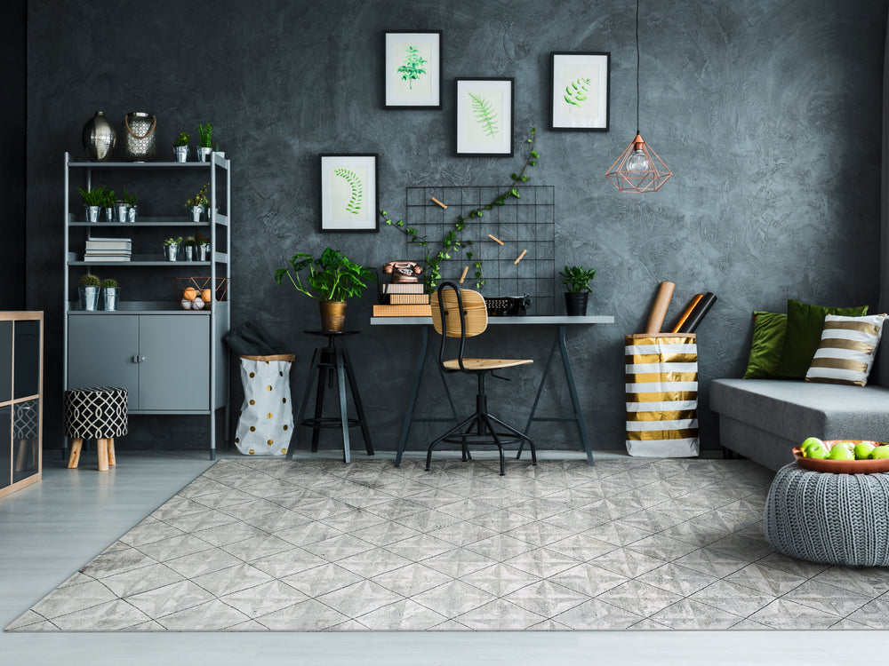 Dynamic Rugs Magnus 2515 Grey Area Rug Lifestyle Image Feature