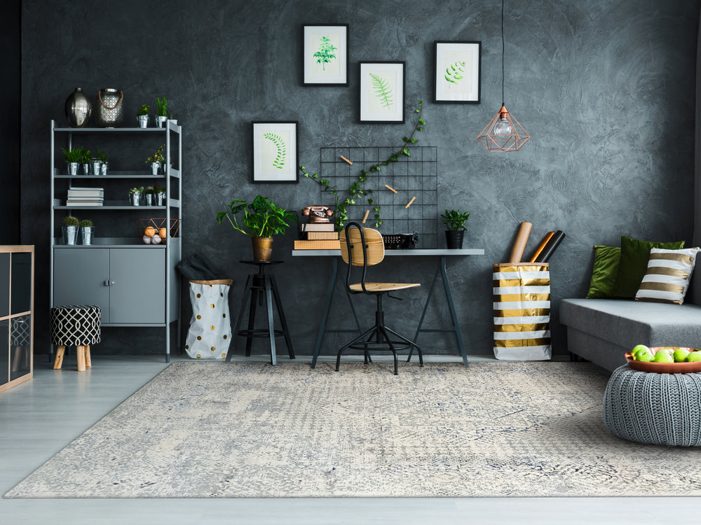 Dynamic Rugs Million 5850 Grey Area Rug Lifestyle Image Feature