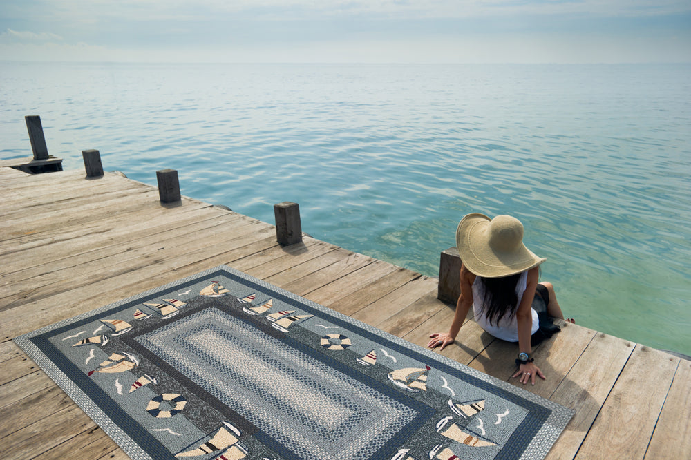 KAS Fairfax 5510 Sailboats Area Rug Main Image Feature