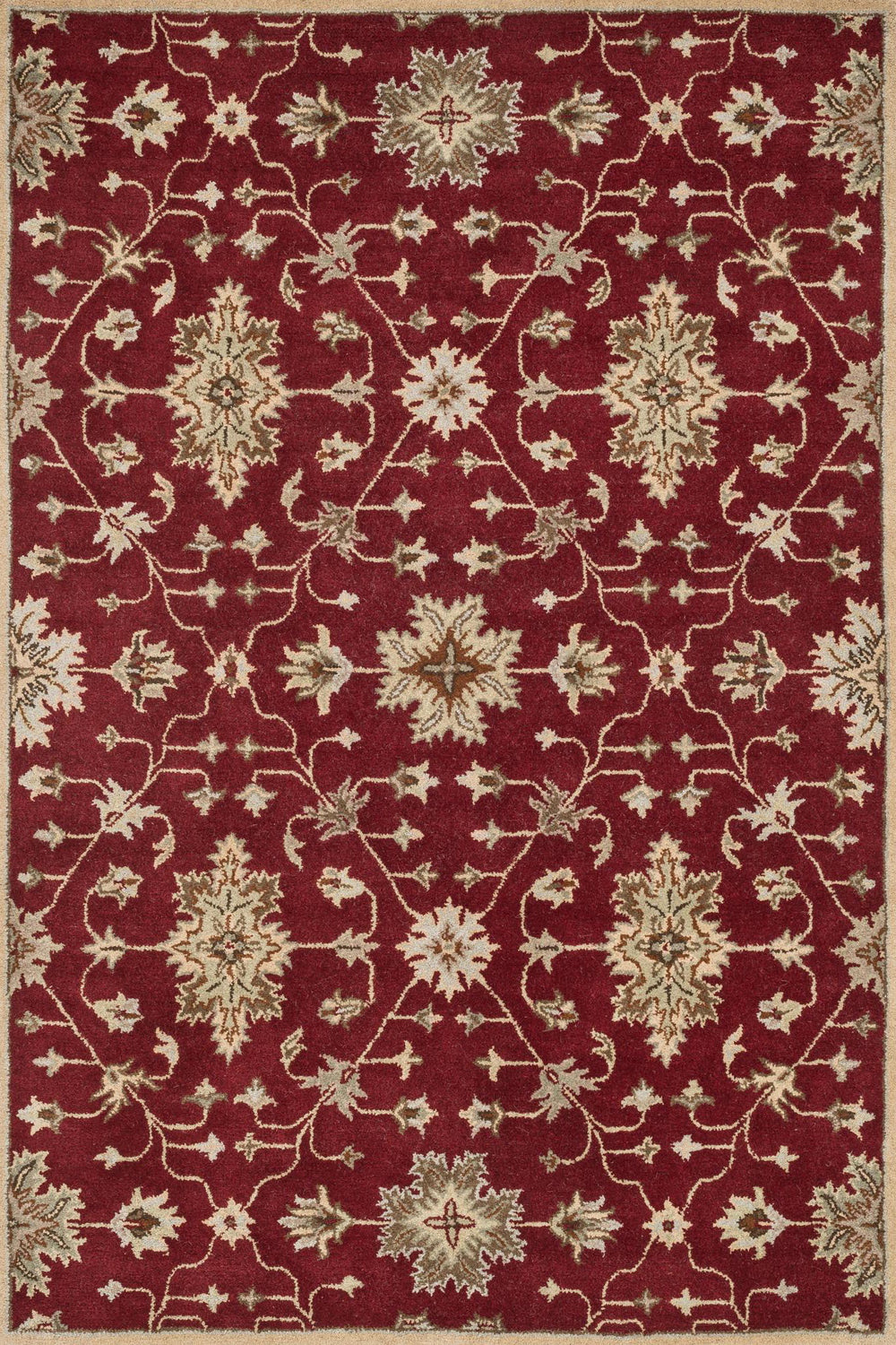 Loloi Fairfield HFF04 Red / Multi Area Rug Main Feature