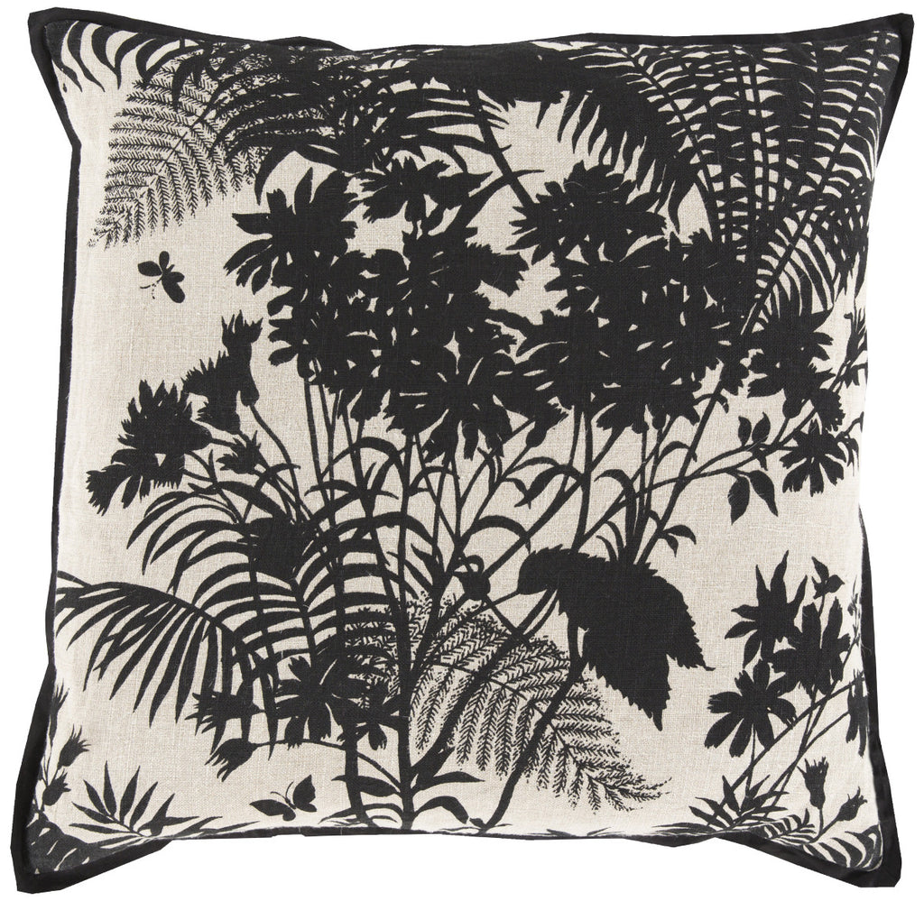 Surya Shadow Floral Isle of Palms FBS-004 Pillow by Florence Broadhurst 20 X 20 X 5 Poly filled