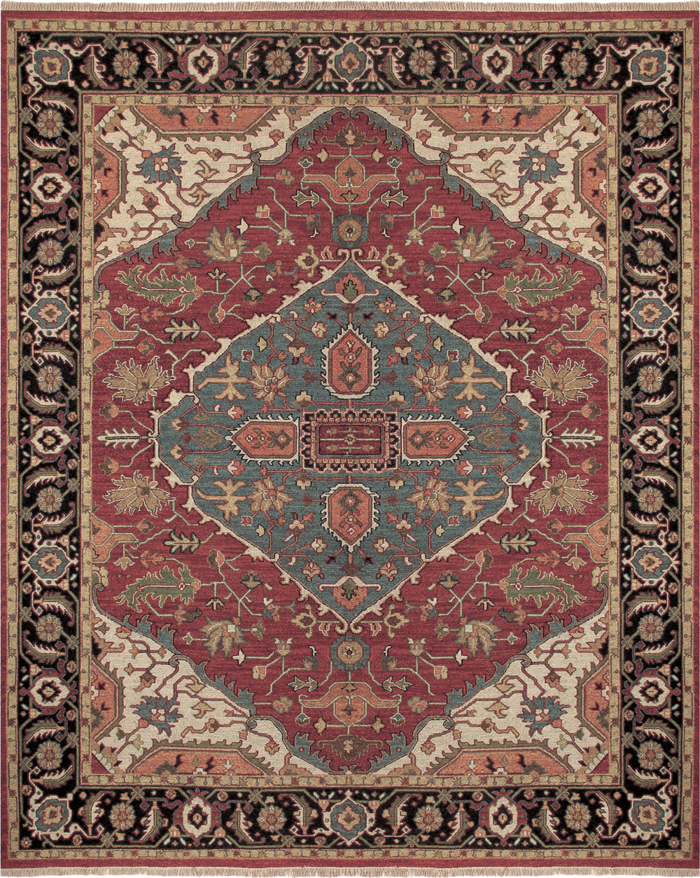 Feizy Goshen 0638F Red/Black Area Rug
