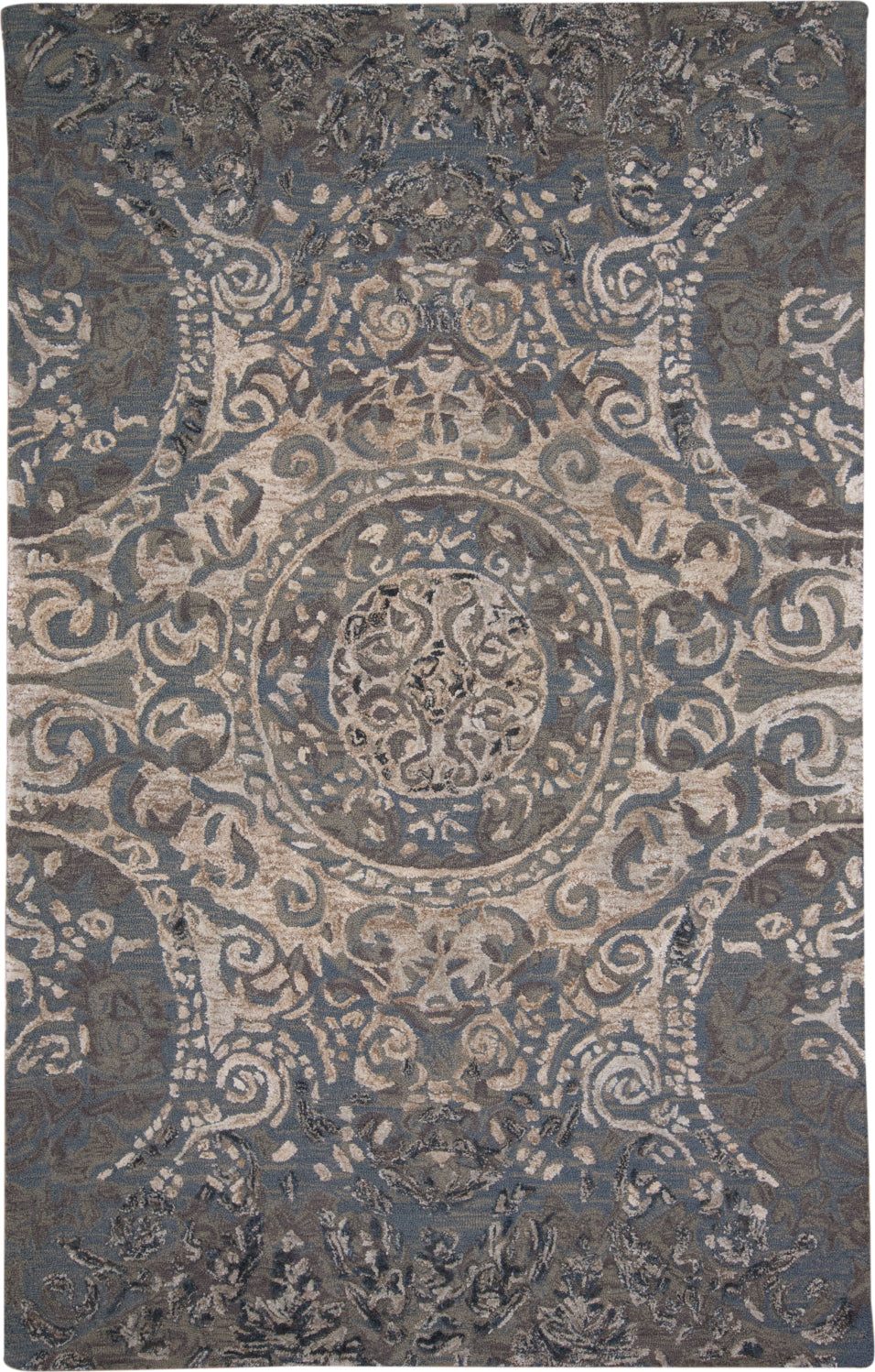Feizy Tivoli 8214F Gray/Blue Area Rug