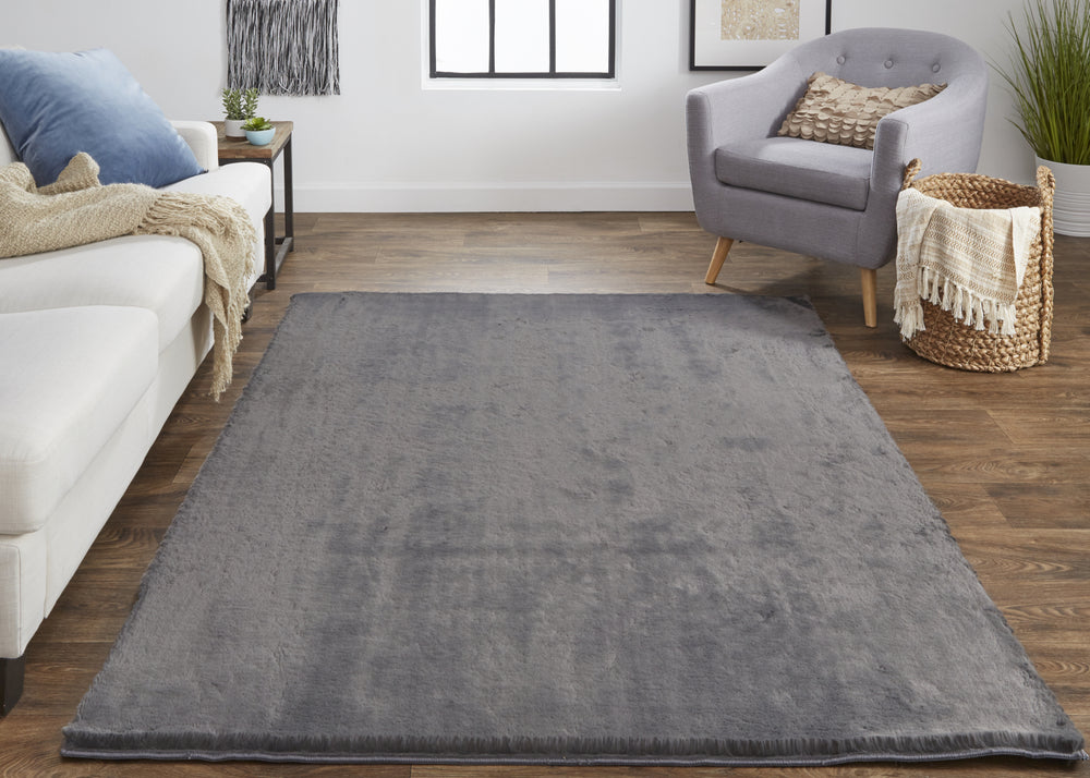Feizy Luxe Velour 4506F Slate Area Rug Lifestyle Image Feature