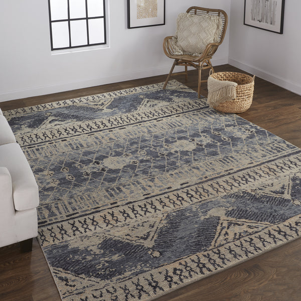 Feizy Palomar 6572F Blue/Tan Area Rug Incredible Rugs and Decor