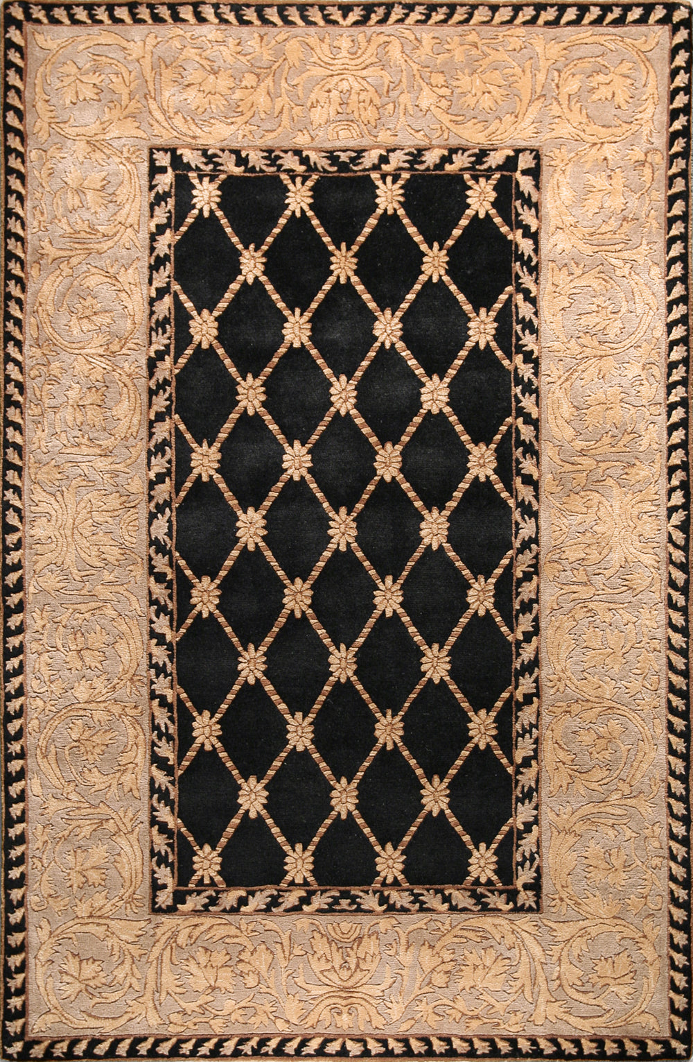 Bashian Versailles G106-P311 Black Area Rug