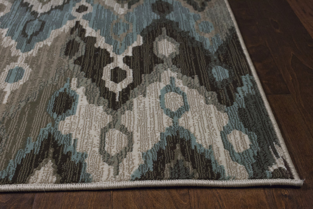 KAS Geneva 9425 Beige Ikat Horizon Area Rug Main Image Feature
