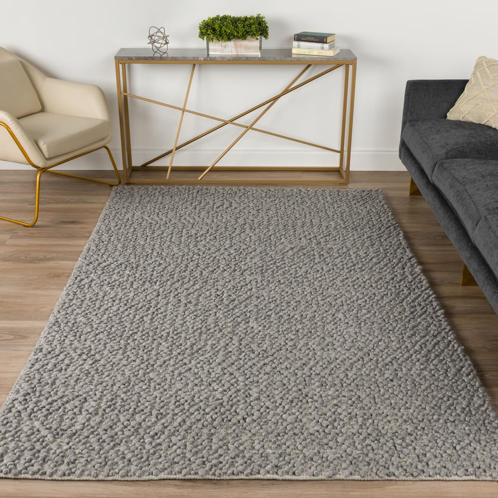 Dalyn Gorbea GR1 Pewter Area Rug Room Scene Featured