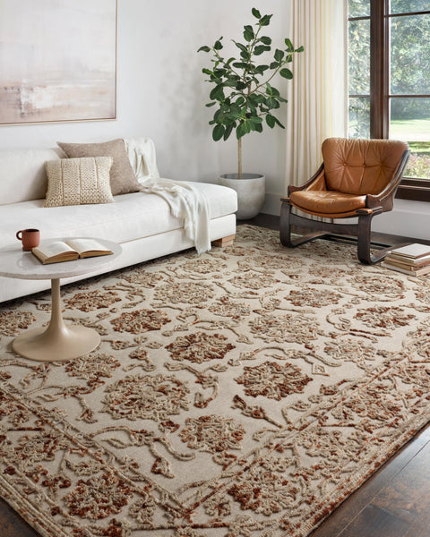 Loloi II Halle HAE-03 Taupe/Rust Area Rug