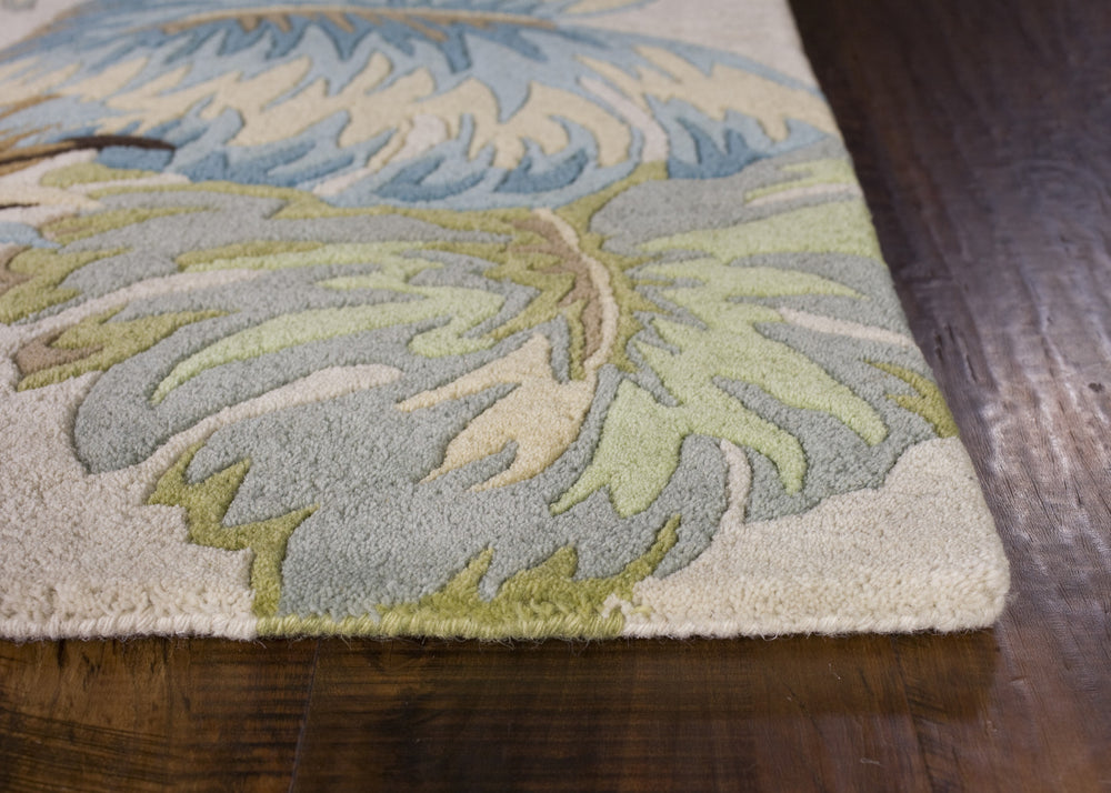 KAS Havana 2630 Ivory/Blue Oasis Area Rug Main Image Feature