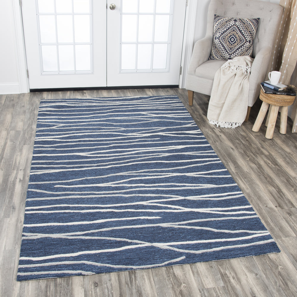 Rizzy Idyllic ID970A Navy Area Rug Feature