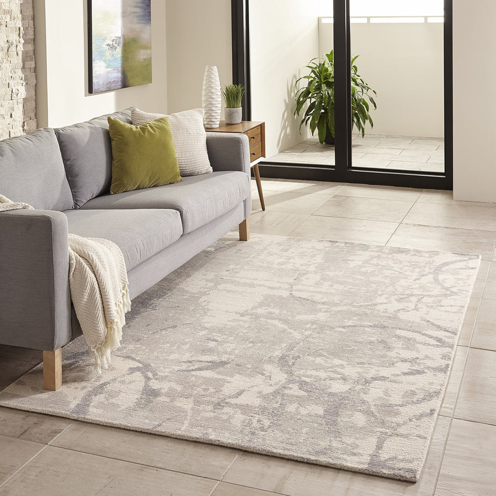 Momeni Illusions IL-01 Grey Area Rug Room Scene Feature