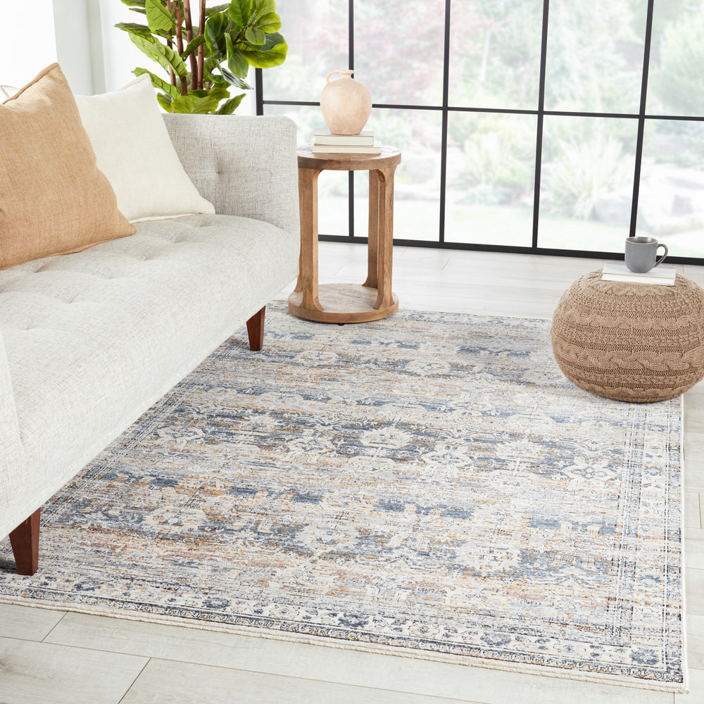 Jaipur Living Branham Sora BRA06 Blue/Gold Area Rug Lifestyle Image Feature