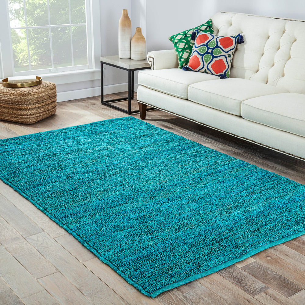 Jaipur Living Calypso Havana CL02 Turquoise Area Rug Lifestyle Image Feature