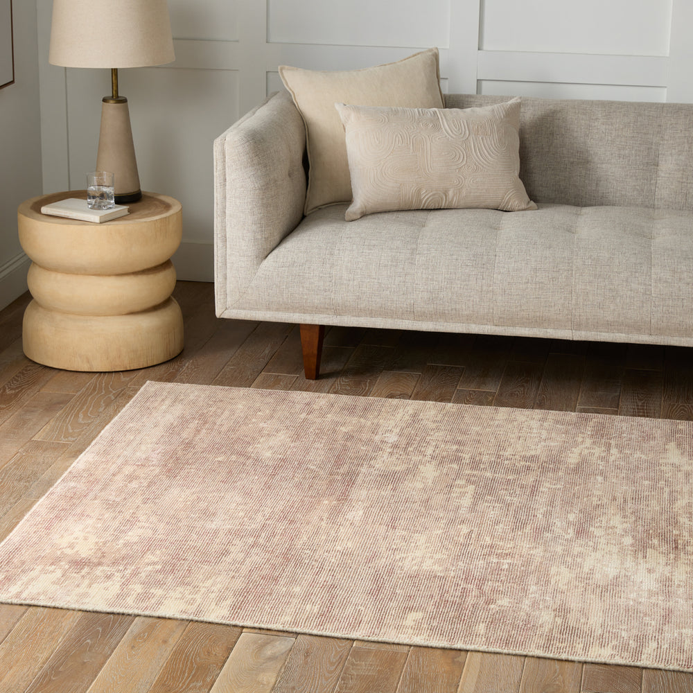 Jaipur Living Malibu Retreat MBB07 Mauve/Cream Area Rug by Barclay Butera Lifestyle Image Feature