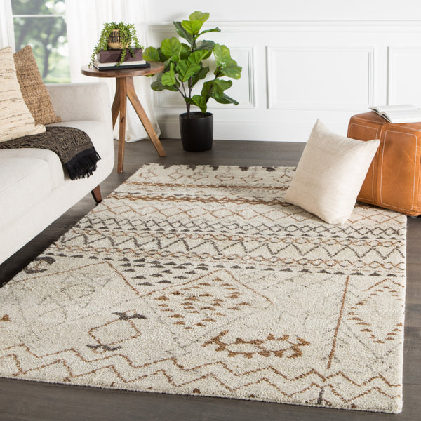 Jaipur Living Zuri Zamunda ZUI05 Cream/Brown Area Rug Incredible Rugs