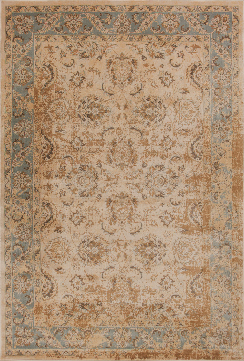 KAS Jasmine 3760 Ivory/Blue Traditions Area Rug
