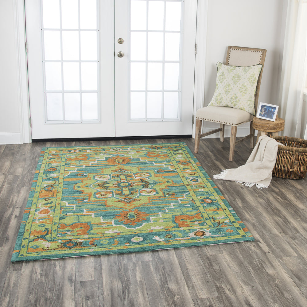 Rizzy Arden Loft-Kavali KA104B Green Area Rug Feature