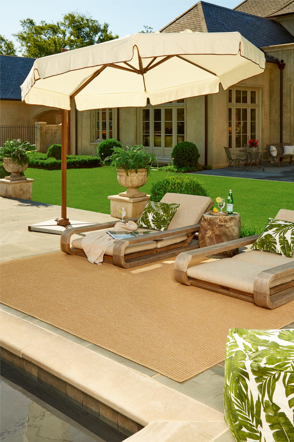 Karastan Portico Tybee Natural Area Rug Room Scene Feature