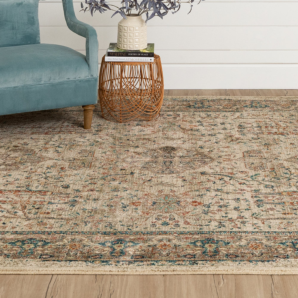 Karastan Estate Chalfont Beige Area Rug Lifestyle Image Feature