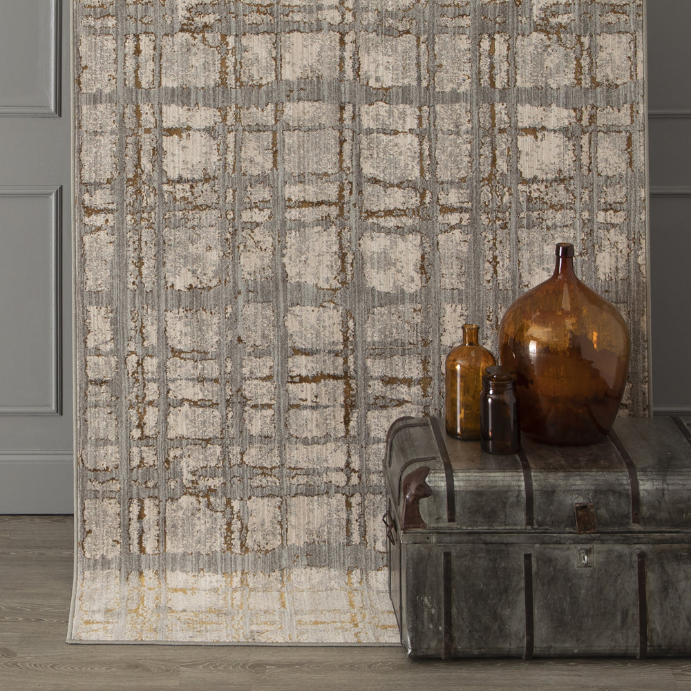 Karastan Axiom Chiasma Gold Area Rug Room Scene Featured