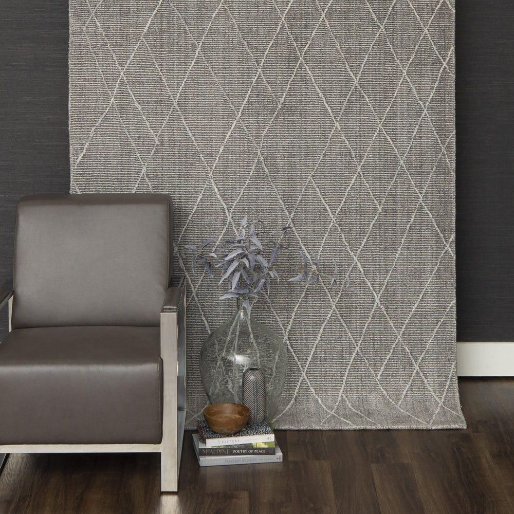 Karastan Tangier Deviation Taupe Area Rug Room Scene Featured